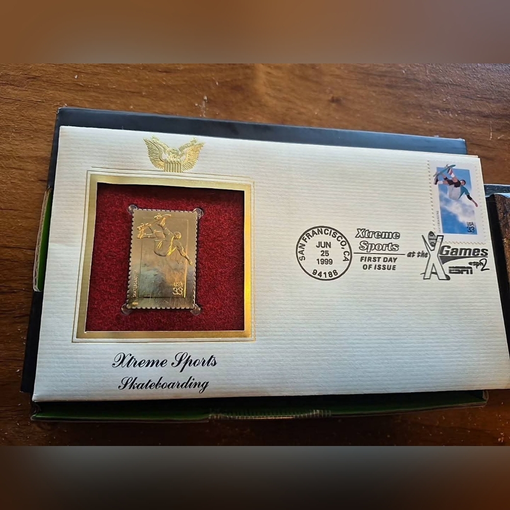Extreme Sports Skateboarding 1999 Golden Stamp